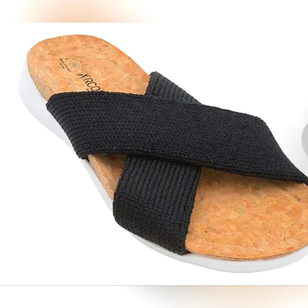 NWT - Arcopedico Pantanal - Women's Black Slide Sandals, Size EU 38